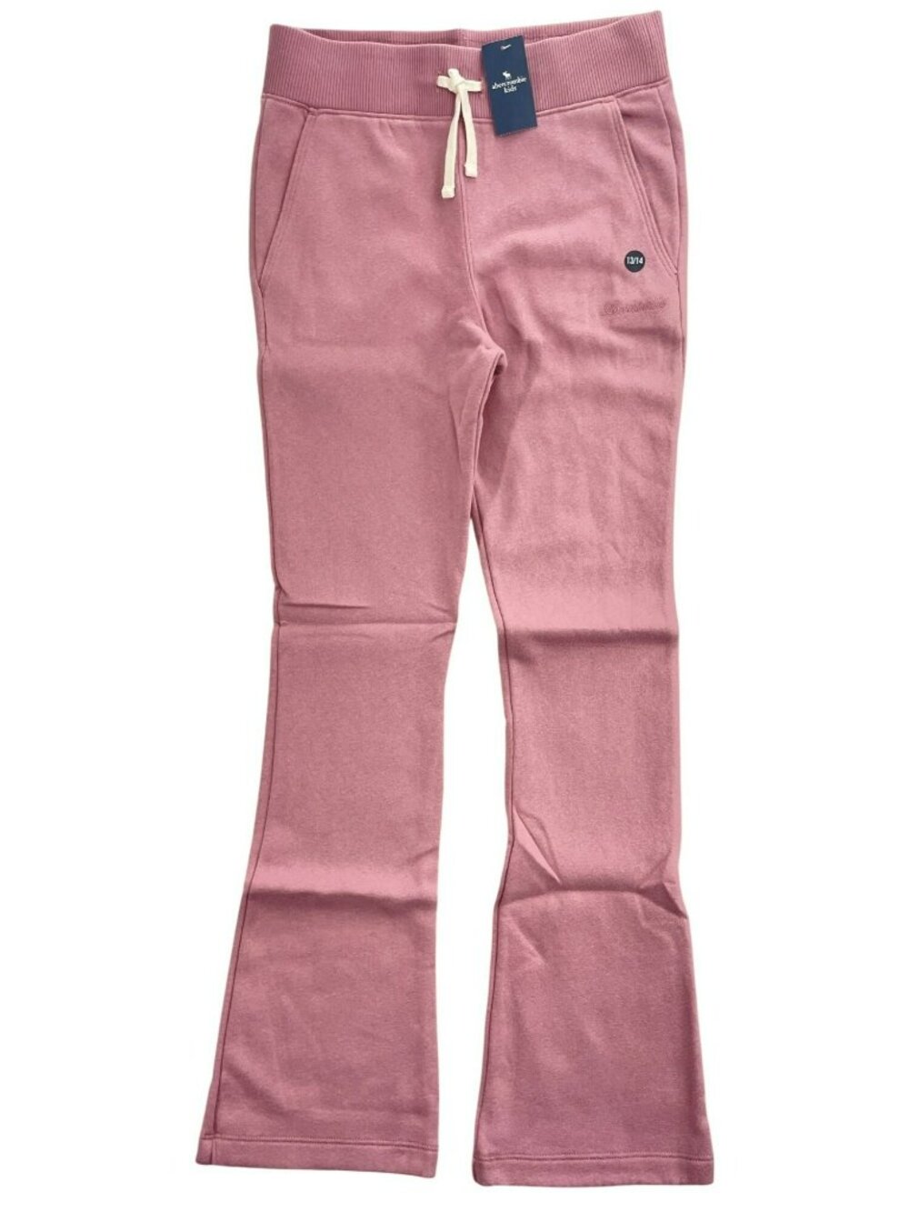 Abercrombie Flared Sweatpants Pink Drawstring Girls Kids Size 13/14 MSRP$35 NWT